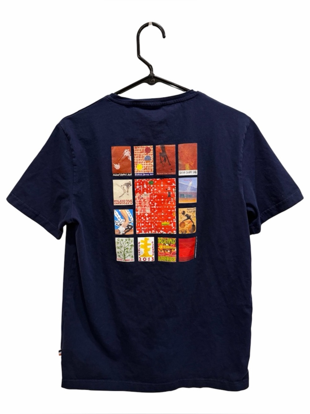 Roland-Garros Mosaic Collectors Men’s T-Shirt Navy Size Medium